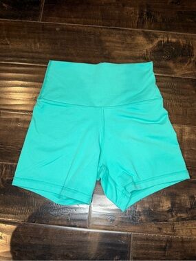 OFFLINE by Aerie The Hugger High Waisted 5" Bike Short Mystical Green Teal Sz S